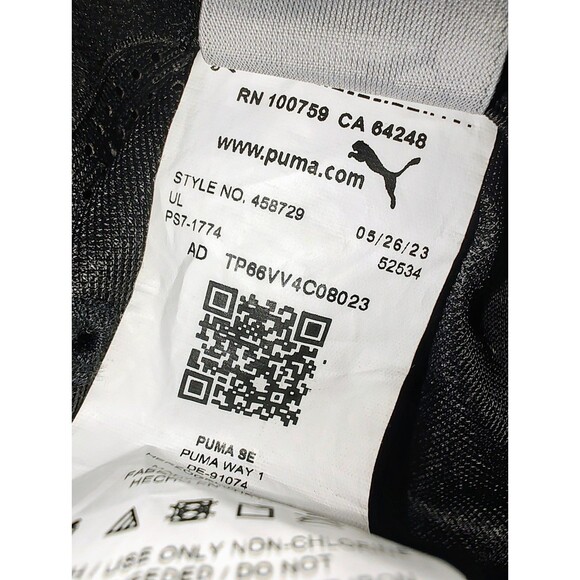 Puma Men's Fitted Baseball Cap Hat Black OSFA Adjustable Breathable RN100759 - Picture 8 of 9